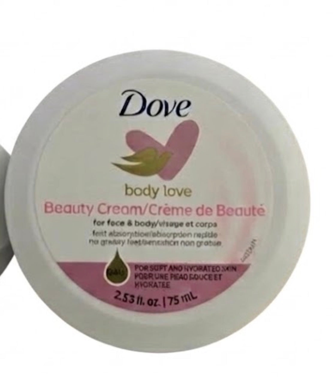 Dove Body Love Daily Use Moisturizer Cream Face Body Fast Absorption 2.53 fl oz
