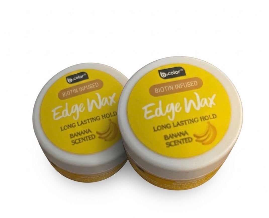 b.color Edge Wax Biotin Long Lasting Hold Banana Scented Hair Wax Edge Control
