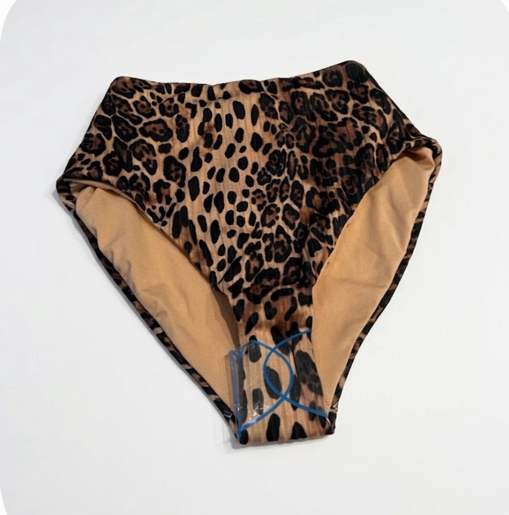High-waisted Women's leopard Animal Print bikini bottom