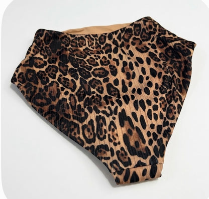 High-waisted Women's leopard Animal Print bikini bottom