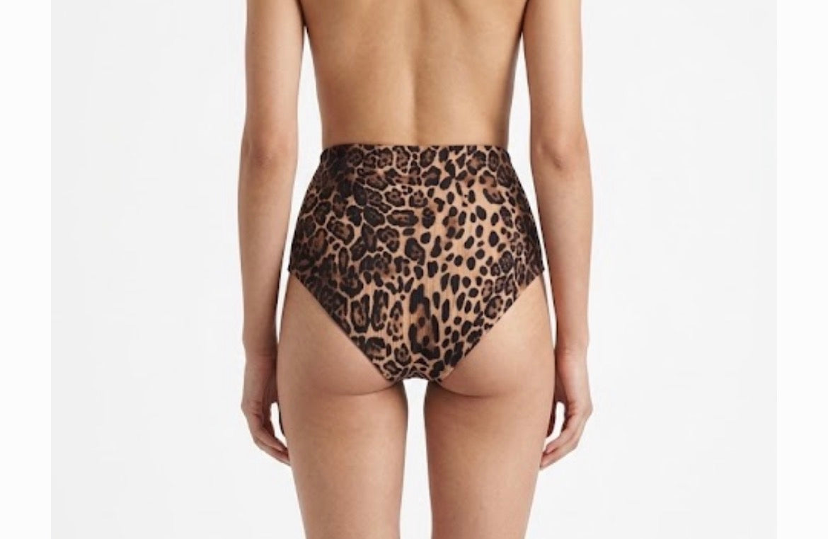High-waisted Women's leopard Animal Print bikini bottom