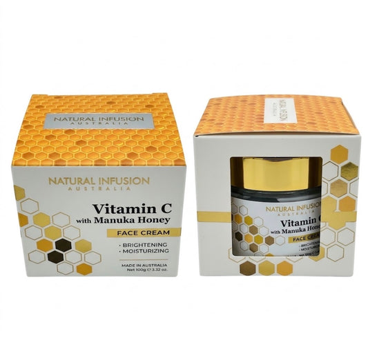 Natural Infusion Australia Vitamin C Manuka Honey Face Cream Brightening 100g