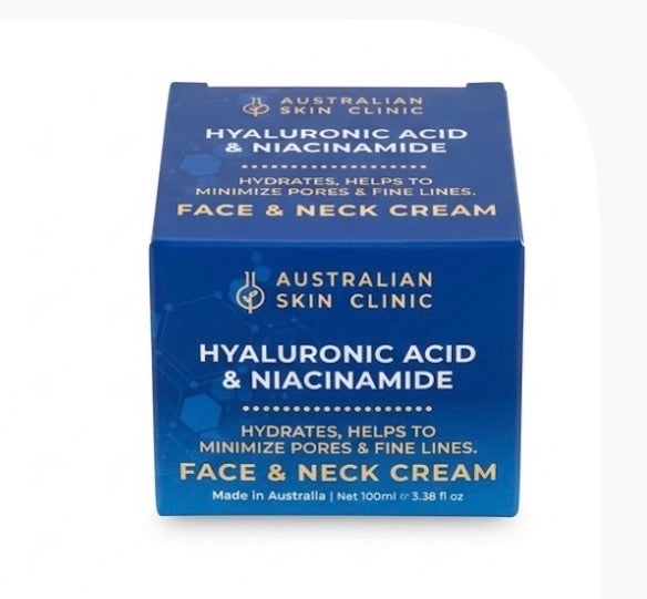 Australian Skin Clinic Hyaluronic Acid Niacinamide Face Neck Cream 100ml