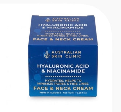 Australian Skin Clinic Hyaluronic Acid Niacinamide Face Neck Cream 100ml