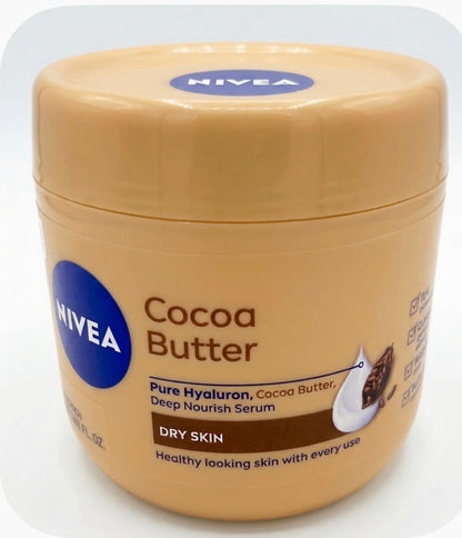 NIVEA Cocoa Butter Pure Hyaluron Deep Nourish Body Cream Moisturizer Dry Skin