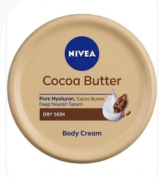 NIVEA Cocoa Butter Pure Hyaluron Deep Nourish Body Cream Moisturizer Dry Skin