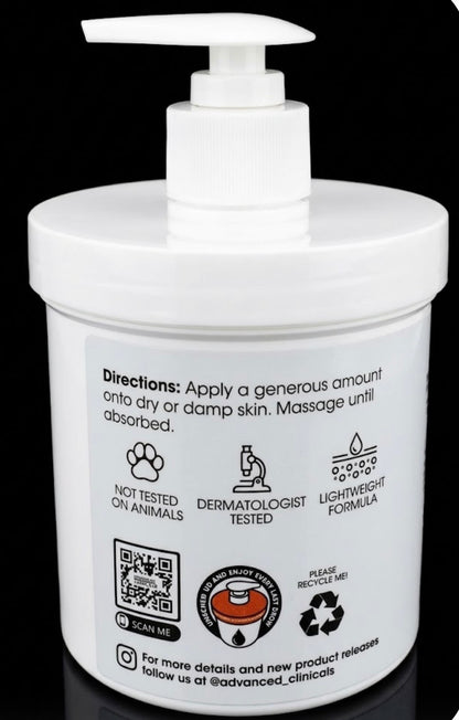 Advanced Clinicals Vitamin C Dark Spot Brightening Face Cream Ferulic Acid 16 oz