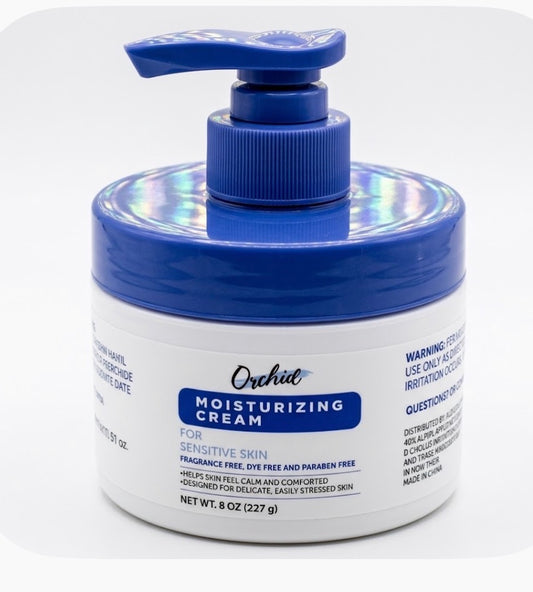 Orchid Moisturizing Cream Sensitive Skin Fragrance-Free Dye-Free 8 oz