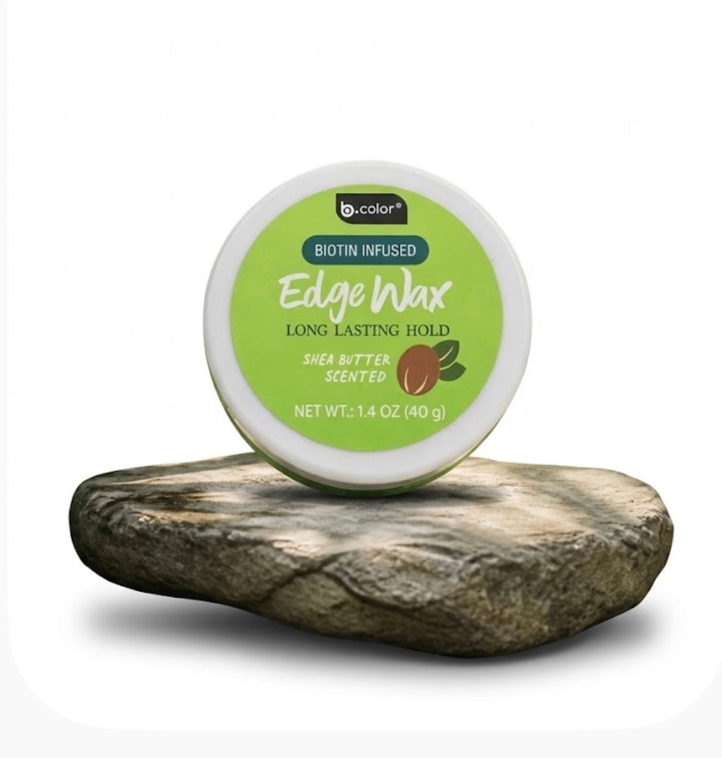 b.color Edge Wax Biotin Long Lasting Hold Shea Butter Scented 1.4 oz (40g)