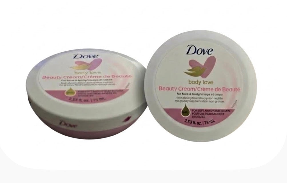 Dove Body Love Daily Use Moisturizer Cream Face Body Fast Absorption 2.53 fl oz