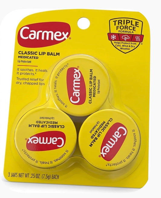 Carmex Classic Medicated Lip Balm- 3 pk .0.25 oz